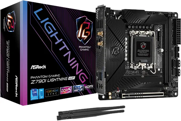 ASRock Z790I PG LIGHTNING WIFI -emolevy - Intel Z790 - Intel LGA1700 -liitin - DDR5 RAM - Mini-ITX