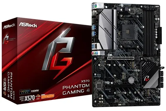 ASRock X570 PHANTOM GAMING 4 Emolevy - AMD X570 - AMD AM4 -liitin - DDR4 RAM - ATX