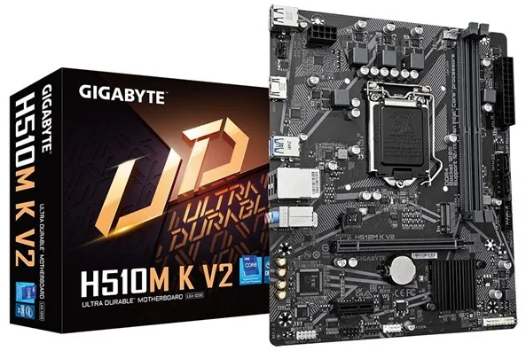 GIGABYTE H510M K V2 Emolevy - Intel H470 - Intel LGA1200 - DDR4 RAM - Micro-ATX